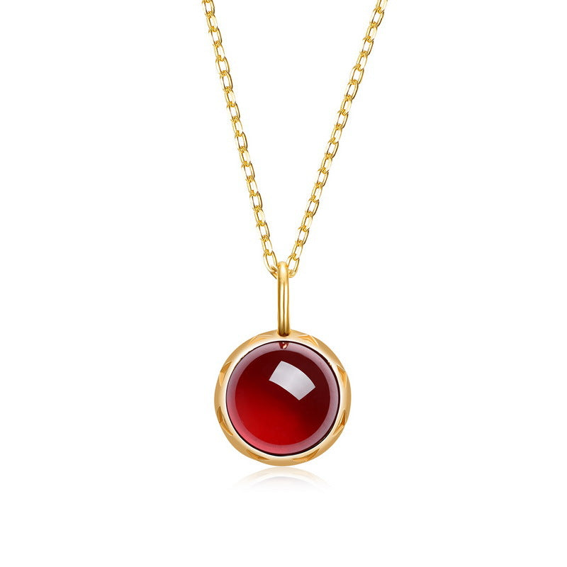 Garnet,Necklace,Pendants,,Gift,925 Silver,Jewelry,Grdeer