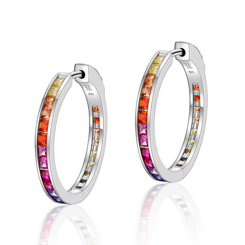 Earrings,Colored zircon,Gift,925 Silver,Jewelry,Grdeer