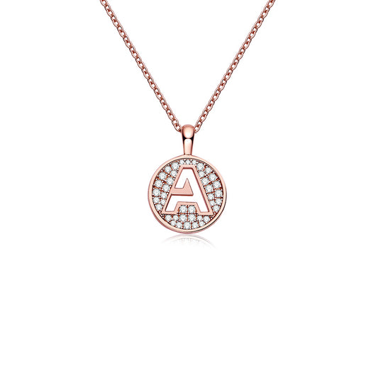 Pendant,S925 Silver,Rose Gold,Moissanite,Light Luxury,Letters,Necklace,Jewelry,Grdeer ​