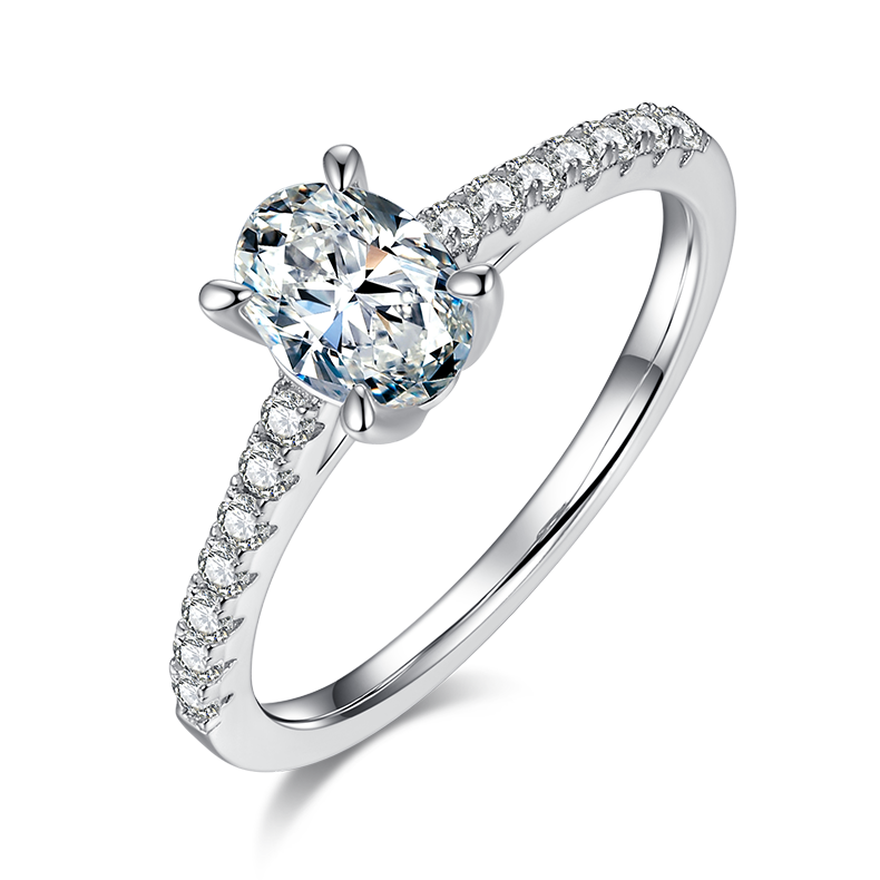 Egg-shaped,Gift,Engagement ring,S925 silver,moissanite,Jewelry,Grdeer