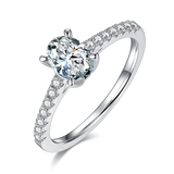 Egg-shaped,Gift,Engagement ring,S925 silver,moissanite,Jewelry,Grdeer