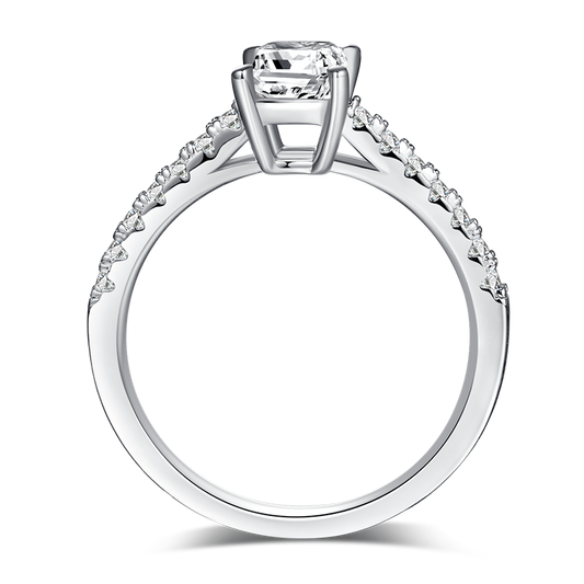 Rectangular,Gift,Engagement ring,S925 silver,moissanite,Jewelry,Grdeer