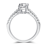 Rectangular,Gift,Engagement ring,S925 silver,moissanite,Jewelry,Grdeer