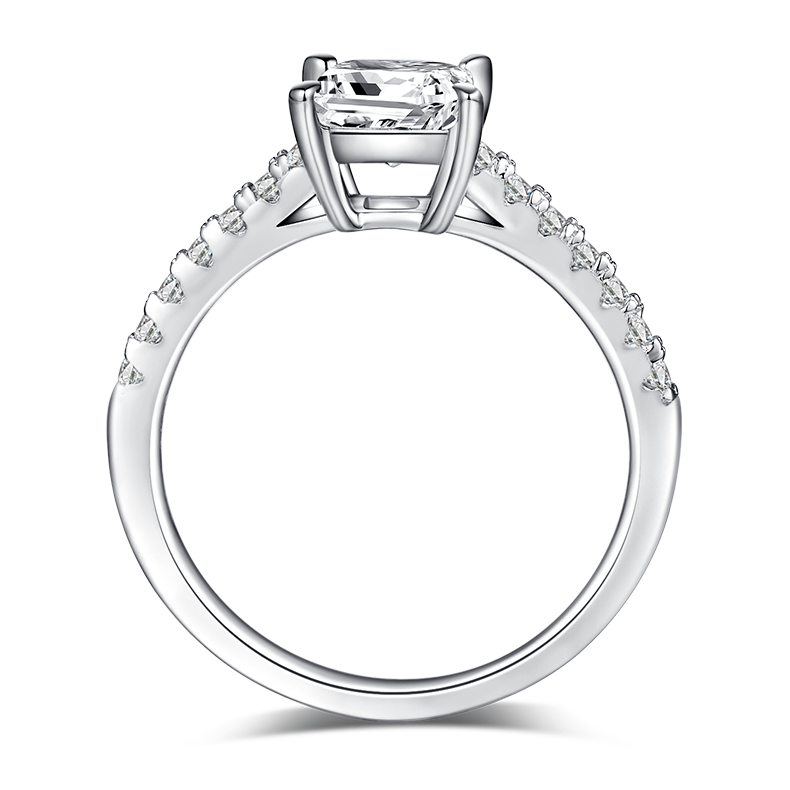 Square,Gift,Engagement ring,S925 silver,moissanite,Jewelry,Grdeer