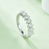  Pear shaped,Eternity Band,Rings,925 Sterling Silver,Moissanite,Jewelry,Grdeer