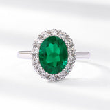 Ring,cultured emerald,Gift,925 Silver,Jewelry,Grdeer