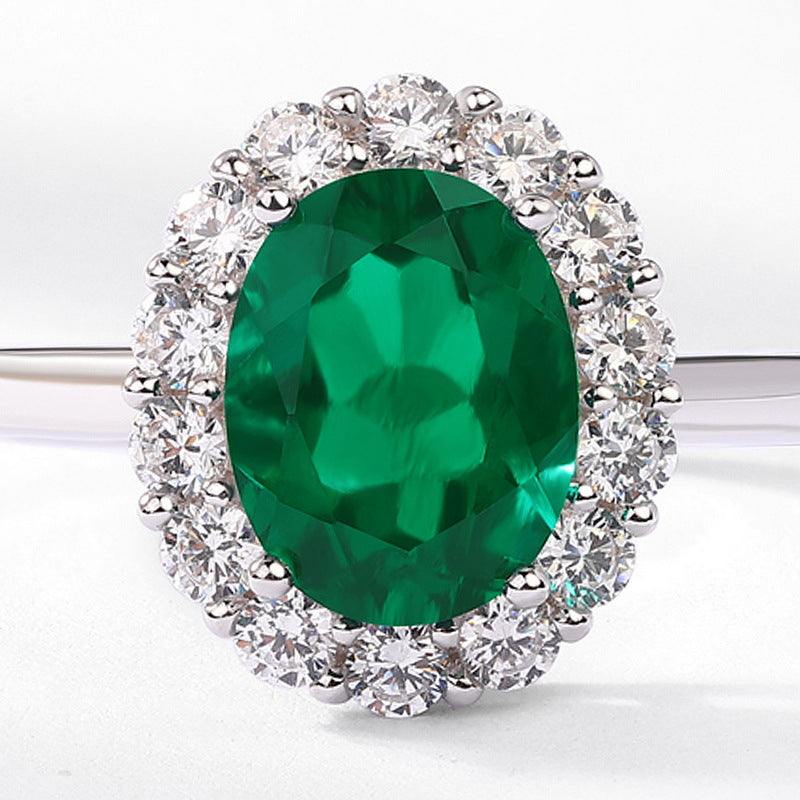 Ring,cultured emerald,Gift,925 Silver,Jewelry,Grdeer