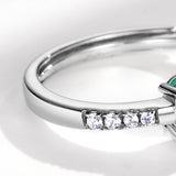 Ring,cultured emerald,Gift,925 Silver,Jewelry,Grdeer