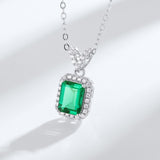 Necklace,cultured emerald,Gift,925 Silver,Jewelry,Grdeer