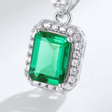 Necklace,cultured emerald,Gift,925 Silver,Jewelry,Grdeer