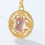 Rose Quartz,Necklace,Pendants,Gift,925 Silver,Jewelry,Grdeer