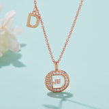 A-Z  Model S925 Silver Moissanite Light Luxury Letter Necklace-Grdeer