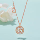 A-Z  Model S925 Silver Moissanite Light Luxury Letter Necklace-Grdeer