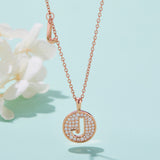 A-Z  Model S925 Silver Moissanite Light Luxury Letter Necklace-Grdeer