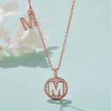 A-Z  Model S925 Silver Moissanite Light Luxury Letter Necklace-Grdeer