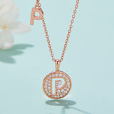 A-Z  Model S925 Silver Moissanite Light Luxury Letter Necklace-Grdeer