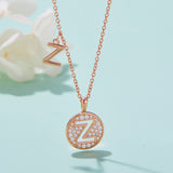 A-Z  Model S925 Silver Moissanite Light Luxury Letter Necklace-Grdeer