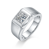 Round,Men, Ring,925 Sterling Silver,Moissanite,Jewelry,Grdeer