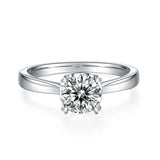 Round,Women's Ring,925 Sterling Silver,Moissanite,Jewelry,Grdeer