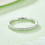 Straight Row Half Ring  Moissanite 0.33CT Grdeer