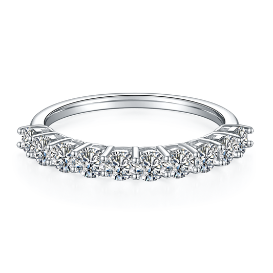 Round,Eternity Band,Rings,925 Sterling Silver,Moissanite,Jewelry,Grdeer