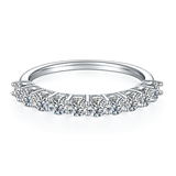 Round,Eternity Band,Rings,925 Sterling Silver,Moissanite,Jewelry,Grdeer