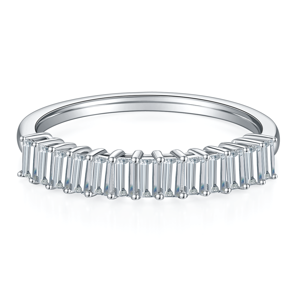 Rectangular,Eternity Band,Rings,925 Sterling Silver,Moissanite,Jewelry,Grdeer