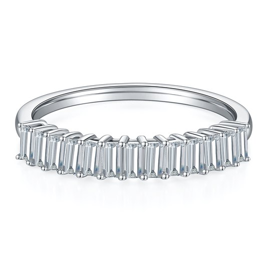 Rectangular,Eternity Band,Rings,925 Sterling Silver,Moissanite,Jewelry,Grdeer