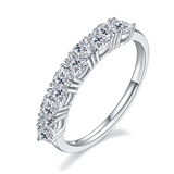 Triangle,Eternity Band,Rings,925 Sterling Silver,Moissanite,Jewelry,Grdeer