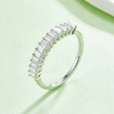 Rectangular,Eternity Band,Rings,925 Sterling Silver,Moissanite,Jewelry,Grdeer