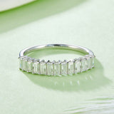 Rectangular,Eternity Band,Rings,925 Sterling Silver,Moissanite,Jewelry,Grdeer