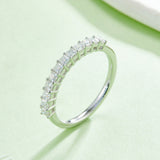  Square,Eternity Band,Rings,925 Sterling Silver,Moissanite,Jewelry,Grdeer