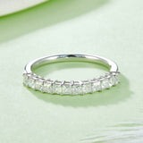  Square,Eternity Band,Rings,925 Sterling Silver,Moissanite,Jewelry,Grdeer