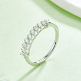  Pear shaped,Eternity Band,Rings,925 Sterling Silver,Moissanite,Jewelry,Grdeer