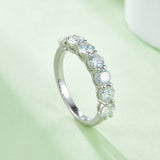 Round,Eternity Band,Rings,925 Sterling Silver,Moissanite,Jewelry,Grdeer