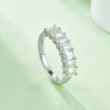 Rectangular,Eternity Band,Rings,925 Sterling Silver,Moissanite,Jewelry,Grdeer