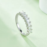  Square ,Eternity Band,Rings,925 Sterling Silver,Moissanite,Jewelry,Grdeer