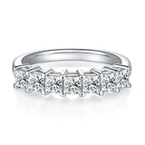  Square ,Eternity Band,Rings,925 Sterling Silver,Moissanite,Jewelry,Grdeer