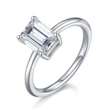  Rectangular,Women's Ring,925 Sterling Silver,Moissanite,Jewelry,Grdeer