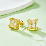 Square, Earrings,925 Silver, Moissanite, Jewelry, Grdeer