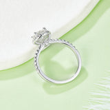 Round,Women's Ring,925 Sterling Silver,Moissanite,Jewelry,Grdeer